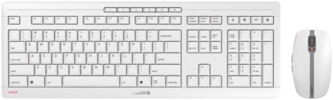 Wireless Rechargeable Cherry Keyboard & Mouse Combo in White
