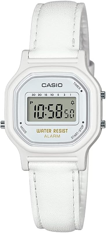 Casio Women's Vintage White Resin Watch - Timeless Style