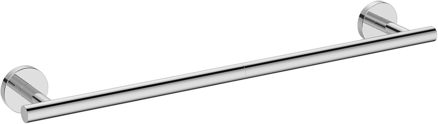 USHOWER 24-Inch Polished Chrome Towel Bar for Bathroom Use
