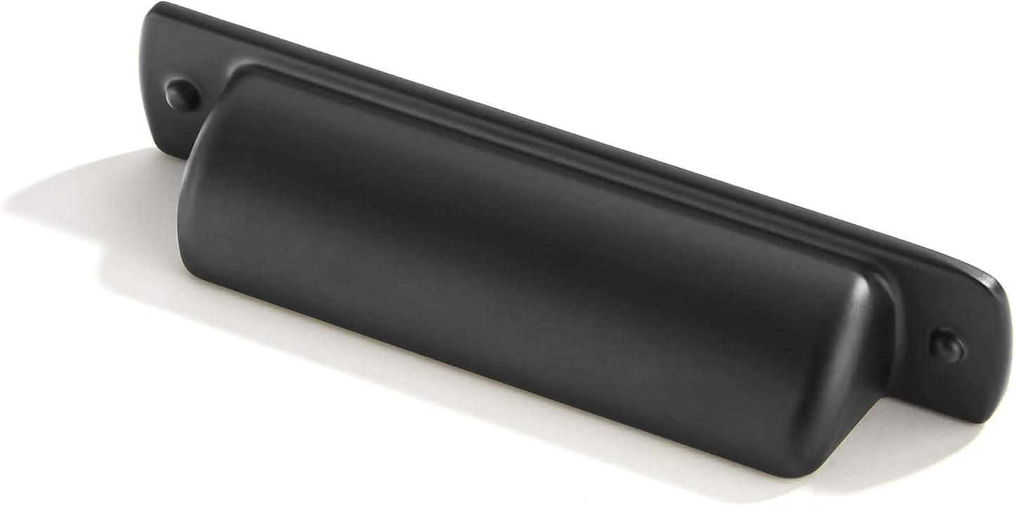 Vintage Drawer Pulls 10 Pack 4in Matte Black Cabinet Hardware
