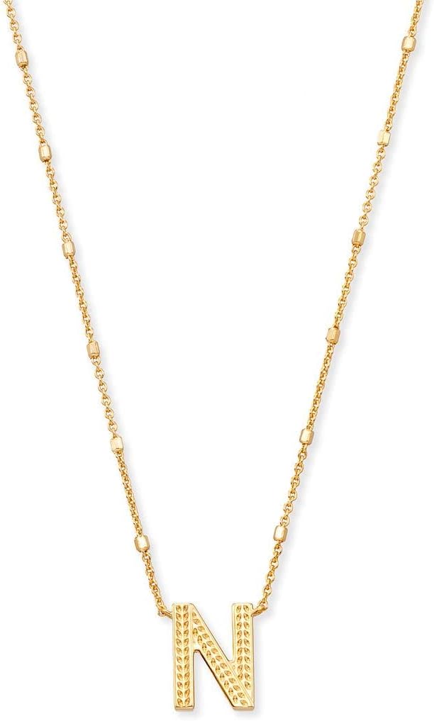Kendra Scott Letter N Pendant Necklace for Women in Gold