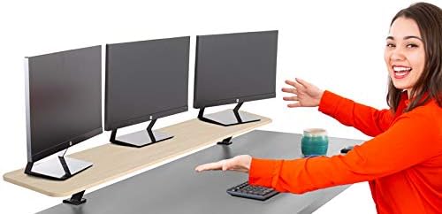 Stand Steady 55 Inch Clamp On Desk Shelf for 3 Monitors