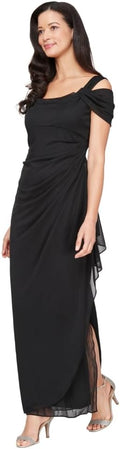 Alex Evenings Long Cold Shoulder Mother of the Bride (Style 4GRO)