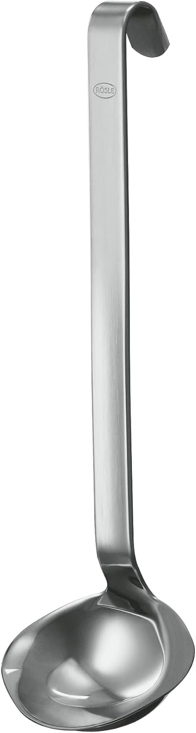 Rosle Stainless Steel Sauce Ladle with Ergonomic Hooked Handle