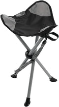 Travel Chair Slacker Tripod Stool Black - Lightweight 275 lb Capacity