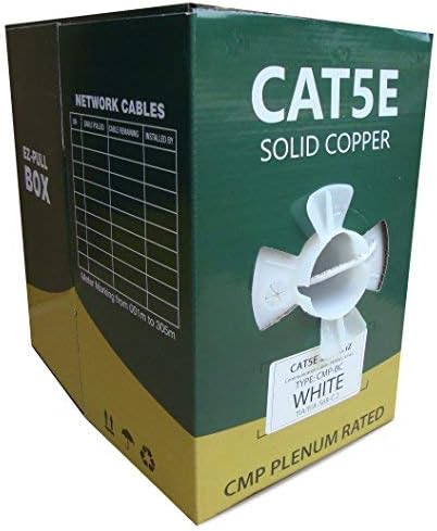 CAT5E Plenum UTP Solid Copper 1000FT Cable for High-Speed Networking