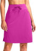 SANTINY Women's 20in Knee Length Skort - Six Pockets, High Waisted