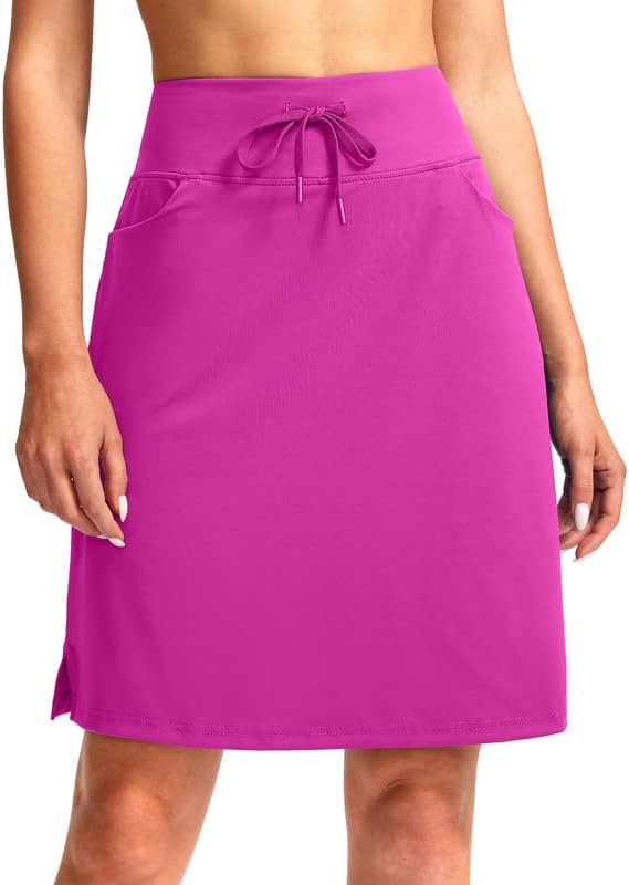 SANTINY Women's 20ft' Knee Length Skorts for Sports and Casual Wear