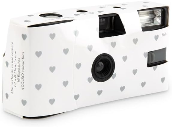 Capture Love: Weddingstar Silver Hearts Camera - 10 Pack