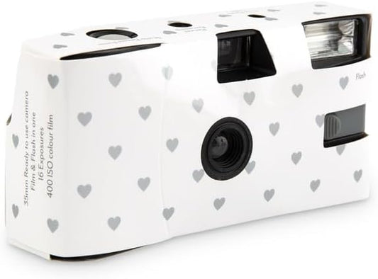 Capture Love: Weddingstar Silver Hearts Camera - 10 Pack