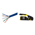 Cat6 Ethernet Bulk Cable 250ft + Klein Tools Crimper - Reliable