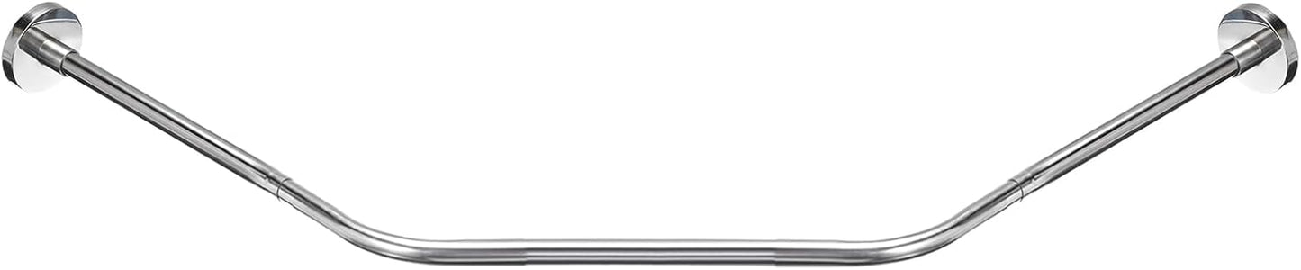 Stainless Steel No Drill Shower Rod, Medium Size