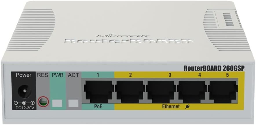 Mikrotik RB260GSP 5-Port Gigabit PoE Managed Switch Review