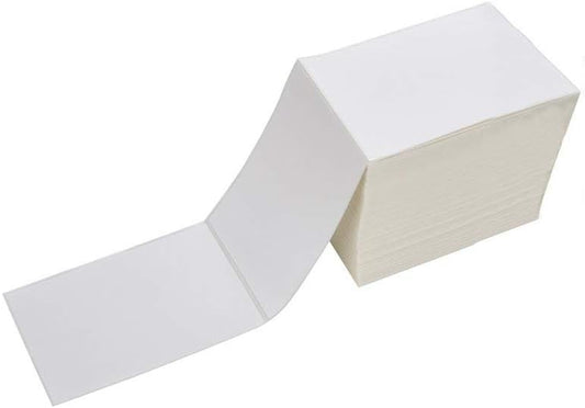 500 Immuson Fanfold 4x6 Shipping Labels - Permanent Adhesive