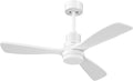 Obabala 52ft White Ceiling Fan with Lights - Quiet, Reversible DC