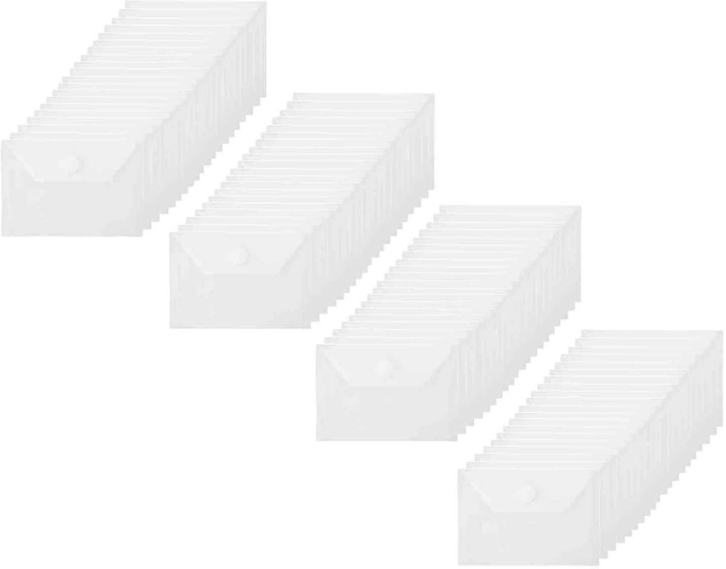3x5 Plastic Envelopes for Coupon Receipt Storage - 80 Pack