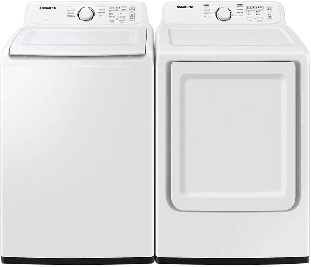 SAMSUNG White HE Washer/Dryer Pair - Efficient Laundry Solution