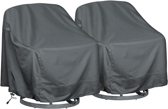 Outdoor Swivel Lounge Chair Cover 2 Pack for All Weather Use