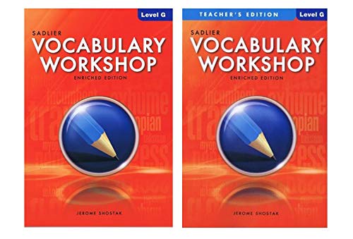 Vocabulary Workshop Enriched Edition Student Book Level G Review