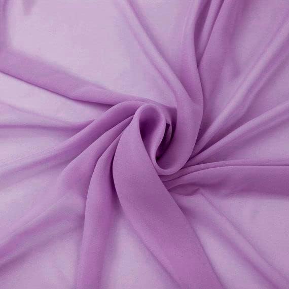 MDS Pack of 90 Yard Lavender Chiffon Fabric for DIY Crafts