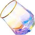 Iridescent Diamond Stemless 10oz Glassware - Spill-Proof & Chic!
