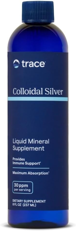 Trace Minerals Colloidal Silver Liquid Supplement for Immunity