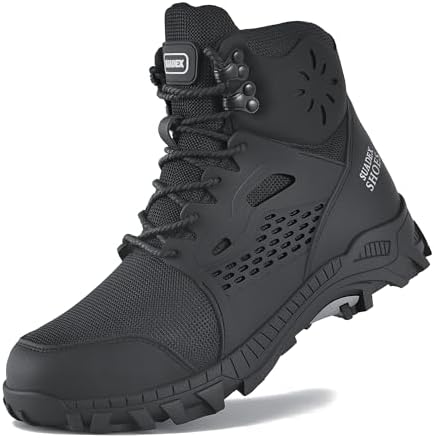 SUADEX Steel Toe Boots for Men Women Waterproof Arch Support