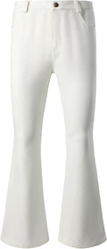 JOGAL Mens Bell Bottom Pants 70s Disco Outfits Slim Fit (Style XXZ1)