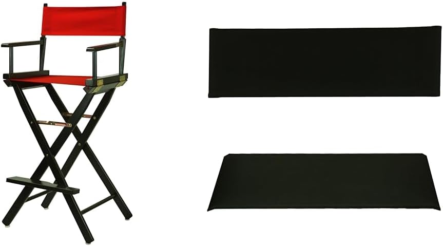 Casual Home 30in Director's Chair with Red Canvas for Comfort