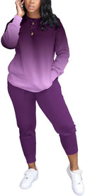 Two Piece Outfits For Women Casual Long Sleeve Sweatsuits Jogger You