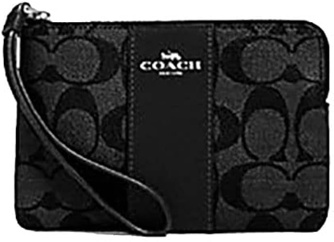 COACH Women's Corner Zip Wristlet: Stylish Signature Canvas