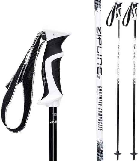 Zipline Carbon Ski Poles: Lightweight & Durable