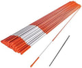 72in Orange Reflective Driveway Markers 100 Pack - Flexible Fiberglass