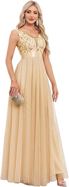 Women's Formal Dresses Long Tulle Evening Gowns for Parties