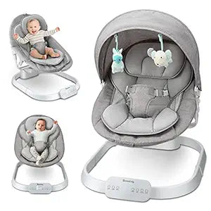 Baby Swing and Bouncer 2 in 1 - Portable Infant Swing with Music