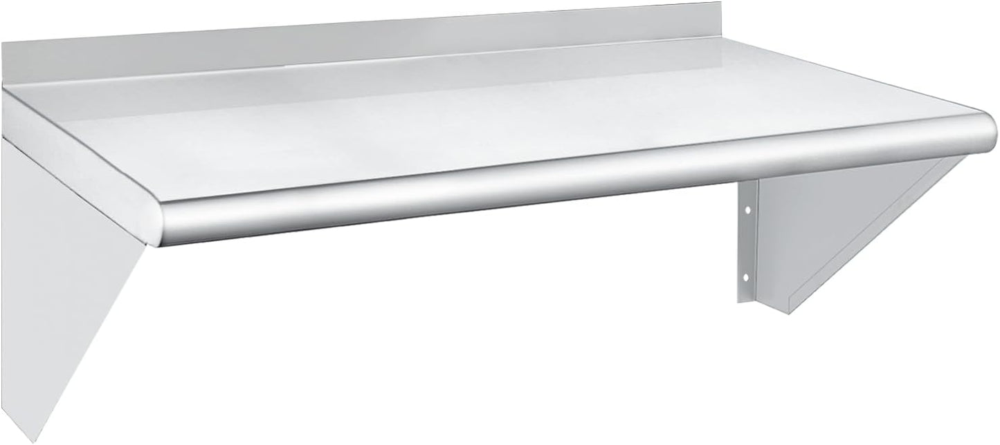 Strong 240lb Wall Mount Shelf for Commercial & Home Use