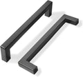 khtumeware 5 in Center to Center Matte Black Cabinet Pulls - Slim Bar