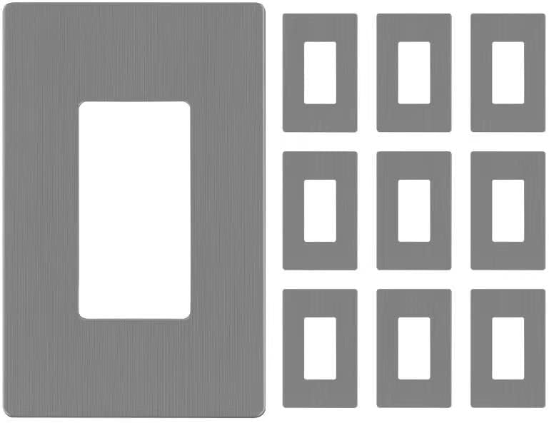 LIDER Brushed Finish Decorator Switch Cover for Modern Homes