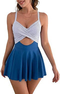 B2prity Women Cutout One Piece Skirt Swimsuit - Tummy Control fit