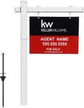Vinyl PVC Real Estate Sign Post 6 ft Tall - Durable Yard Post for Open