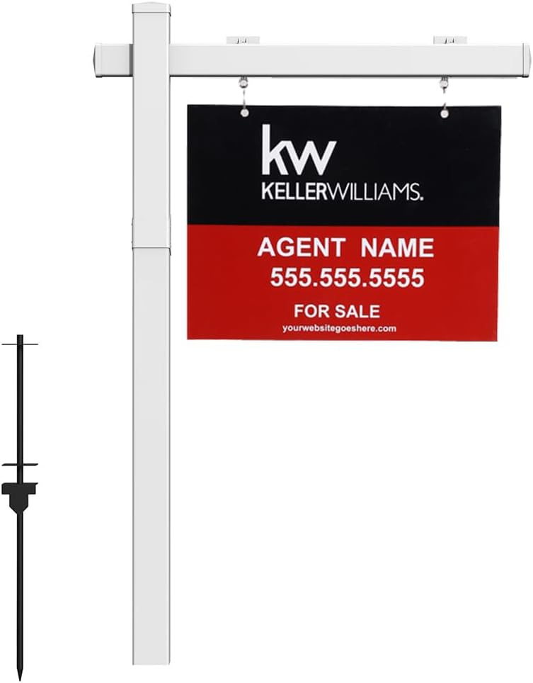 Vinyl PVC Real Estate Sign Post for Open House Display