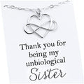 Unbiological Sister Sterling Silver Necklace Set - Meaningful Gift