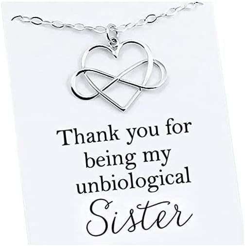 A Charmed Impression Sterling Silver Unbiological Sister Necklace Set