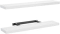 Floating Shelves 32 Large Wall Mounted Shelves Set of 2 - Slim White