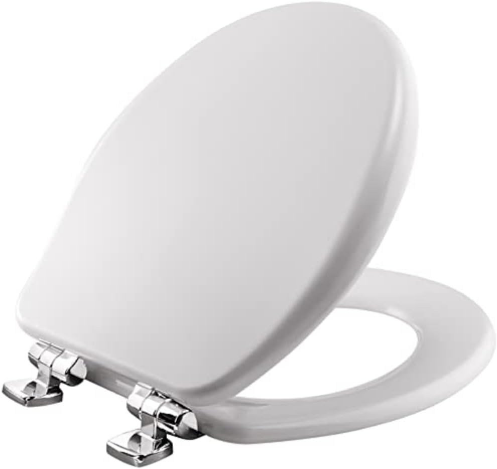 Bemis Alesio Slow Close Toilet Seat with Chrome Hinges