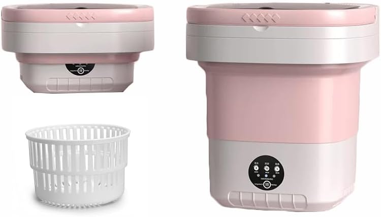 Travel-Friendly 12L Mini Washer | 3 Cleaning Modes | Pink
