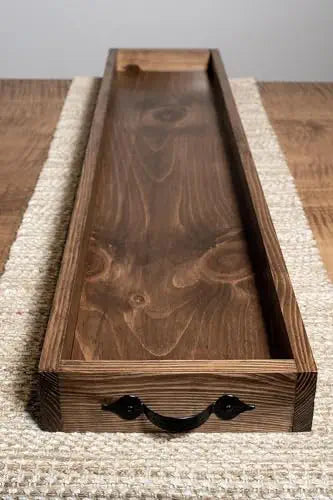 Farmhouse Table Trough - Rustic Centerpiece for Dining Room