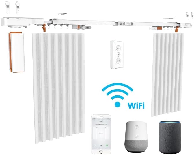 Smart HC Curtain System: WiFi Control, Heavy Duty, Smart Home Compatible