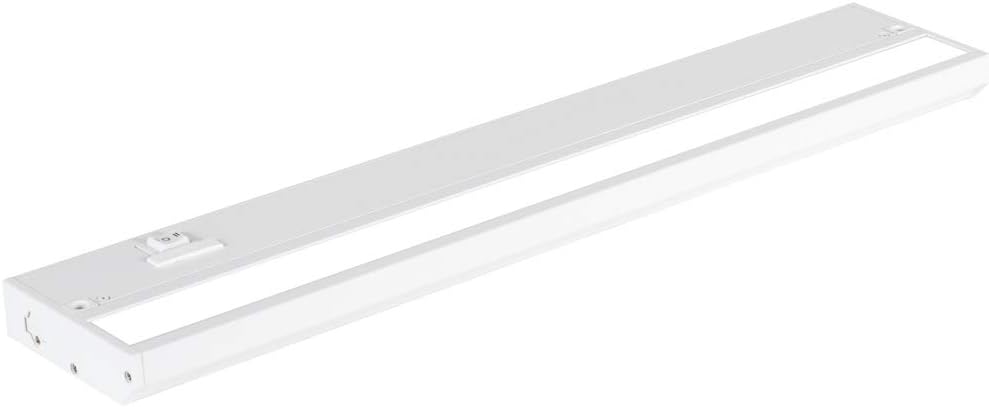 LED Under Cabinet Lighting Hardwired - 3CCT 18 Inch White Finish
