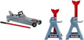 Pro-Lift 2 Ton Low Profile Floor Jack + 3 Ton Double Pin Jack Stands
